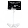 Korthållare med transparent plastfot - 120 mm hög – 25 st