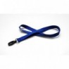 Lanyard ribbad polyester med plastkrok – blå - 100st