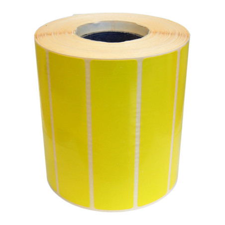 GreenLabel Premium Shelf gul 100 x 25 mm DT 1.500/rulle perf.