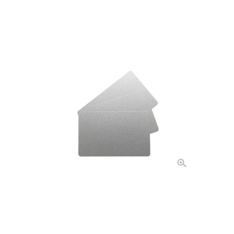 Plastkort Silver HiCo signaturfält - 0.76 mm - 100 st