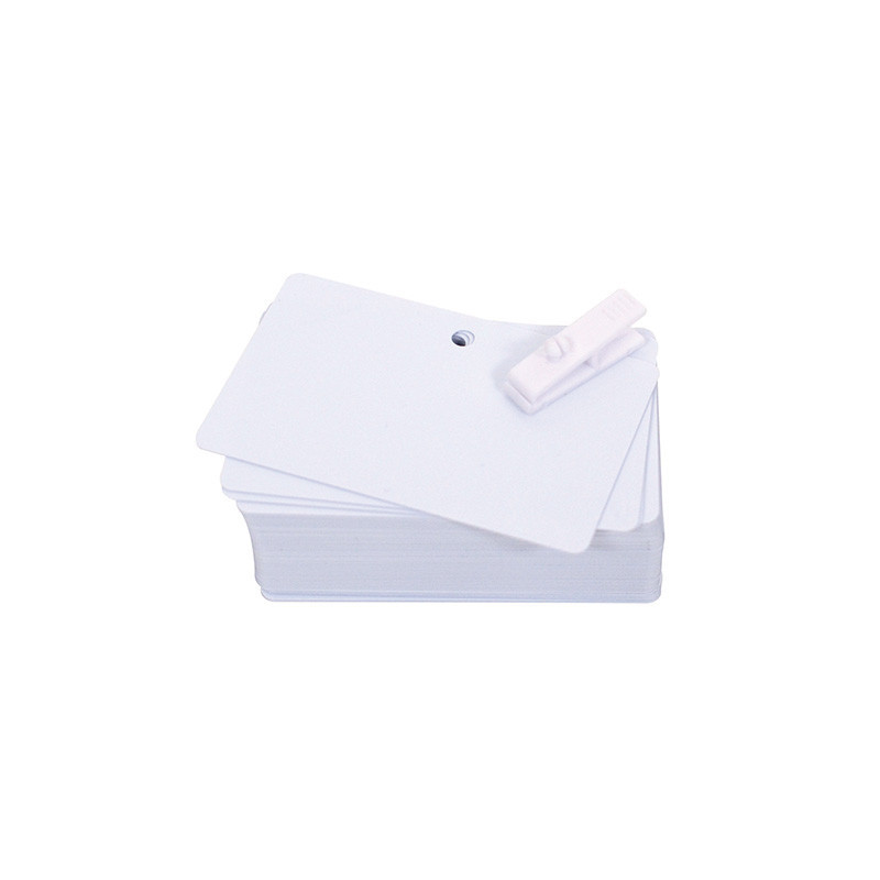 Plastkort m 5 mm hål 0.50 mm 100 st