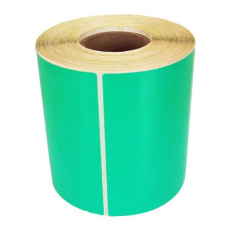 Däcketikett 105 x 74 mm starkt specialklister grön 700 etiketter per rulle