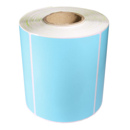 Däcketikett 105 x 74 mm starkt specialklister blå 450 etiketter per rulle
