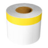 Hyllkant vit med gul ruta 80 x 25 mm TT 1.250/rulle
