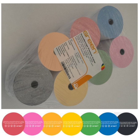 Färgmix av kvittorullar 7-pack termo 80/80/12 80 gram