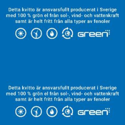 Blå kvittorulle termo 80/80/12 80 gram