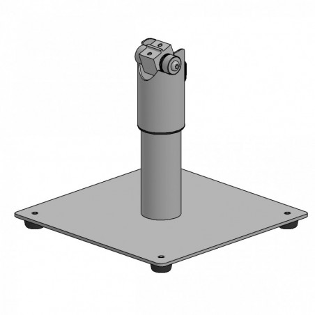 Stolpe 120mm på basplatta med gummifötter
